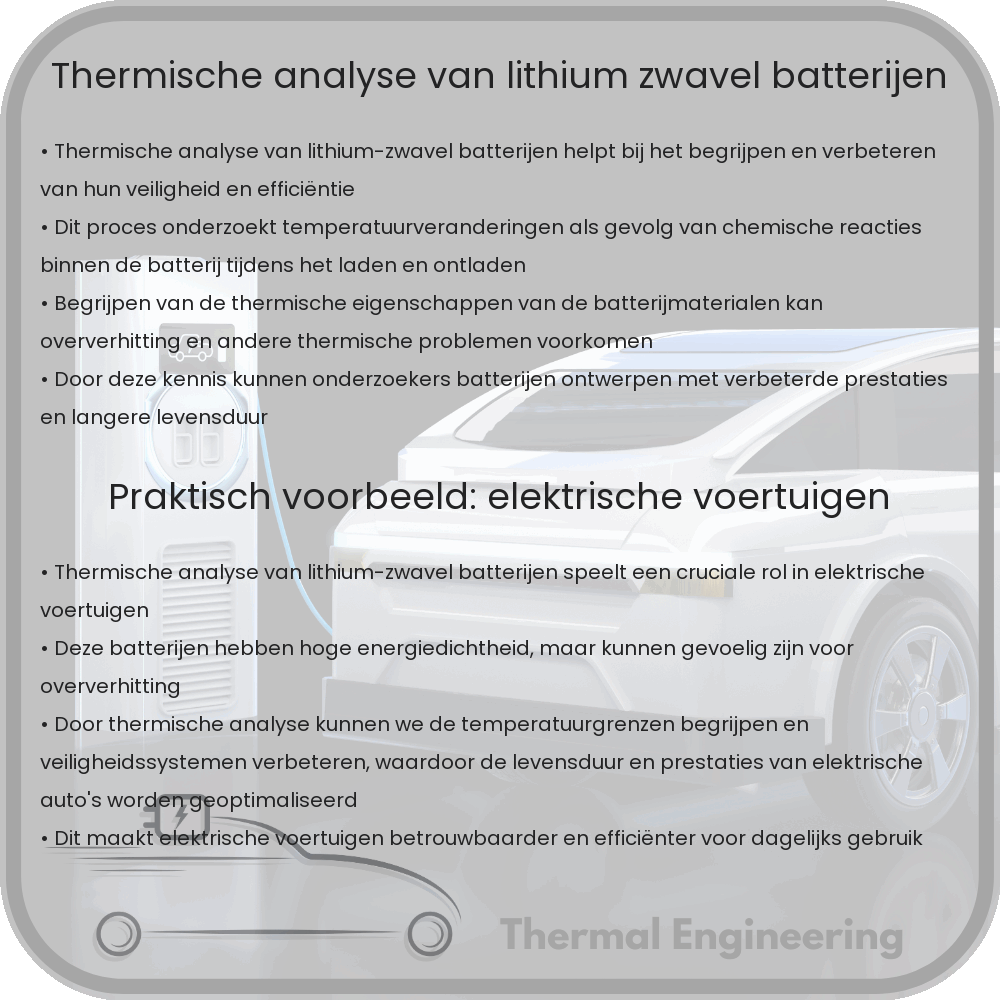 Thermische Analyse van Lithium-Zwavel Batterijen