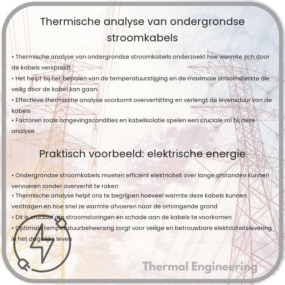 Thermische analyse van ondergrondse stroomkabels