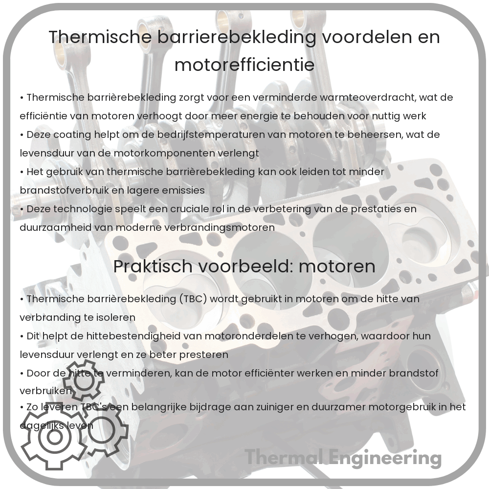 Thermische Barrièrebekleding | Voordelen en Motorefficiëntie