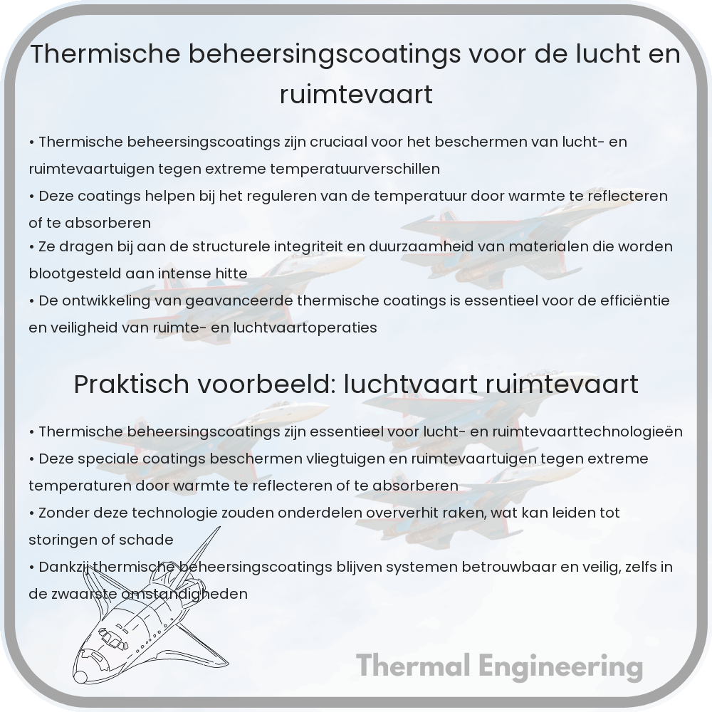 Thermische beheersingscoatings voor de lucht- en ruimtevaart