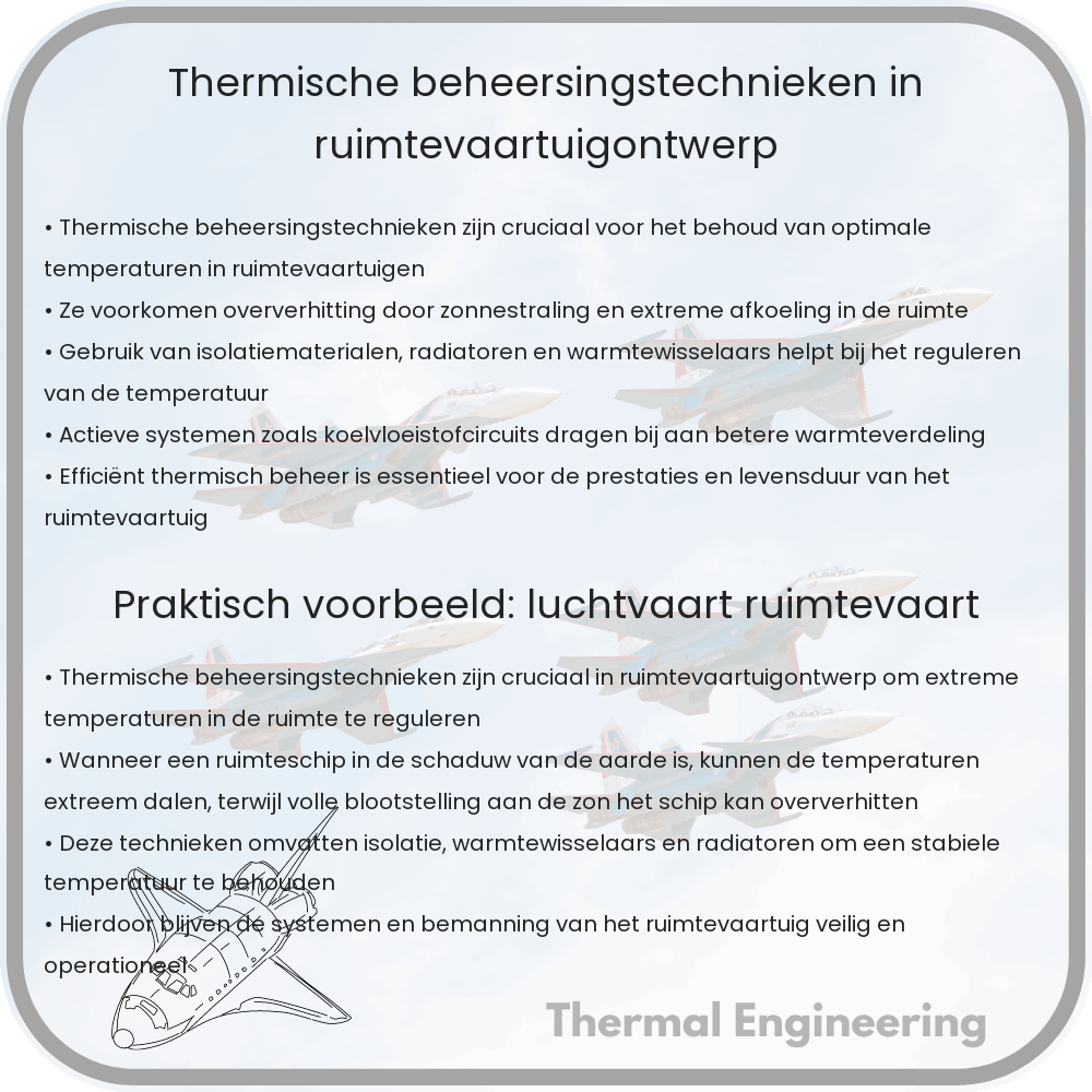 Thermische Beheersingstechnieken in Ruimtevaartuigontwerp