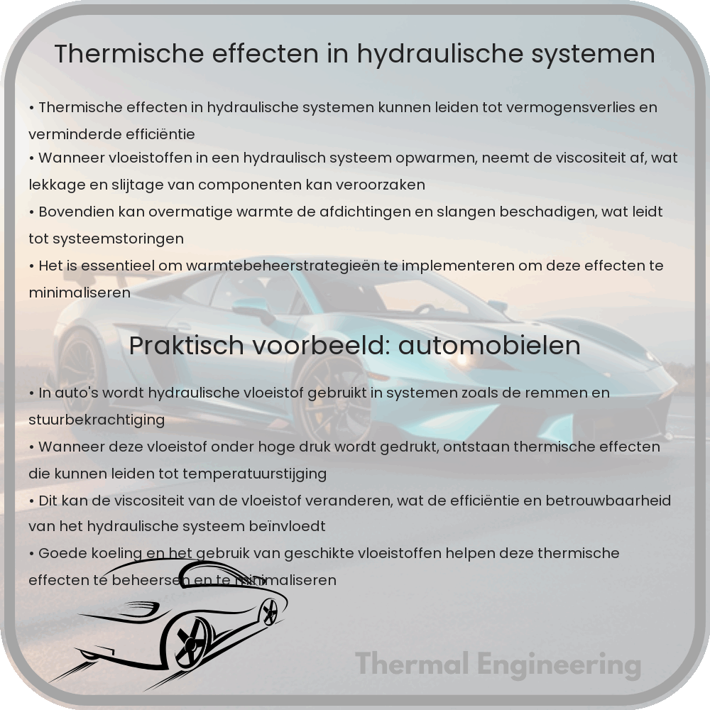 Thermische effecten in hydraulische systemen