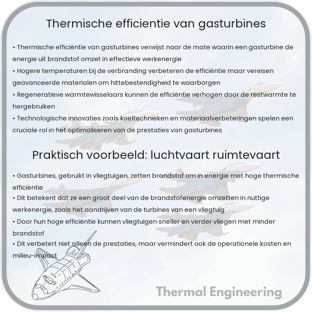 Thermische efficiëntie van gasturbines