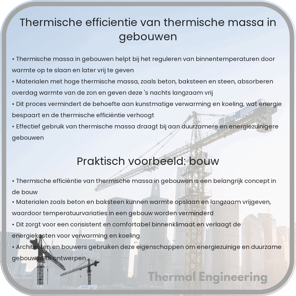 Thermische efficiëntie van thermische massa in gebouwen