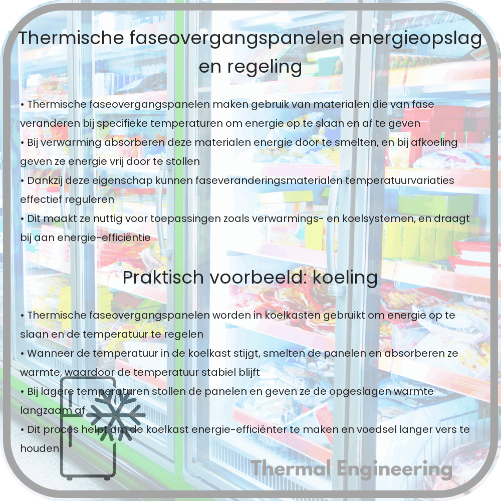 Thermische Faseovergangspanelen | Energieopslag en -regeling