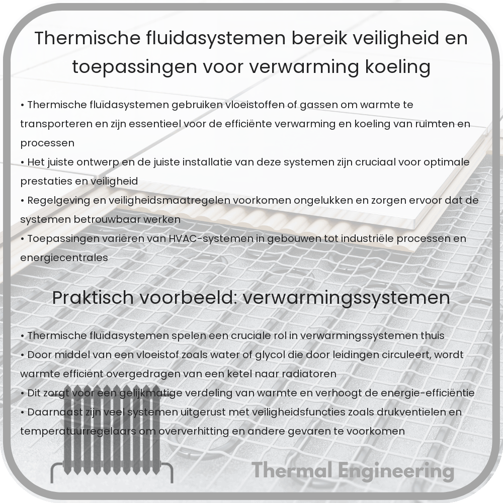 Thermische Fluïdasystemen | Bereik, Veiligheid en Toepassingen voor Verwarming/Koeling