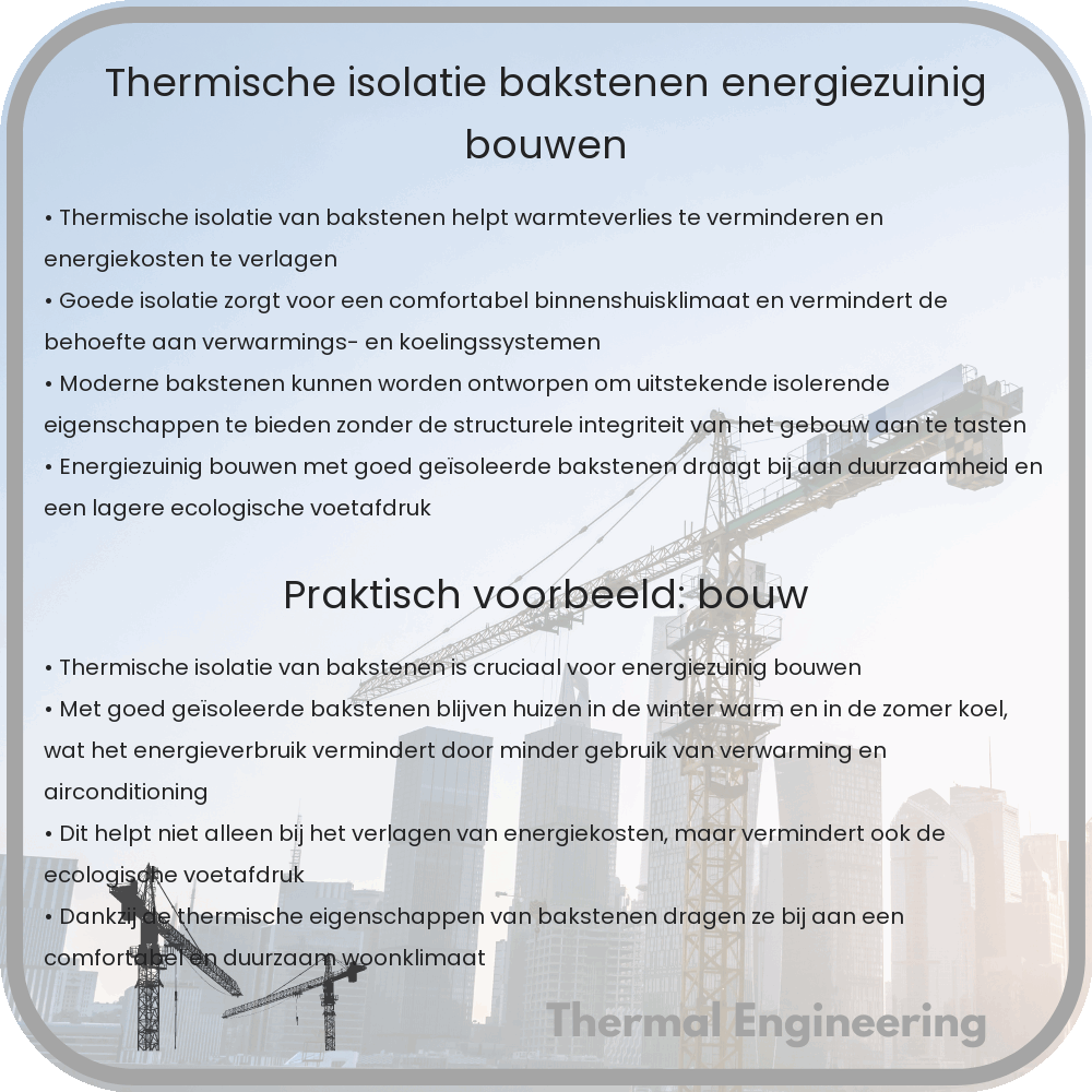 Thermische Isolatie Bakstenen | Energiezuinig Bouwen