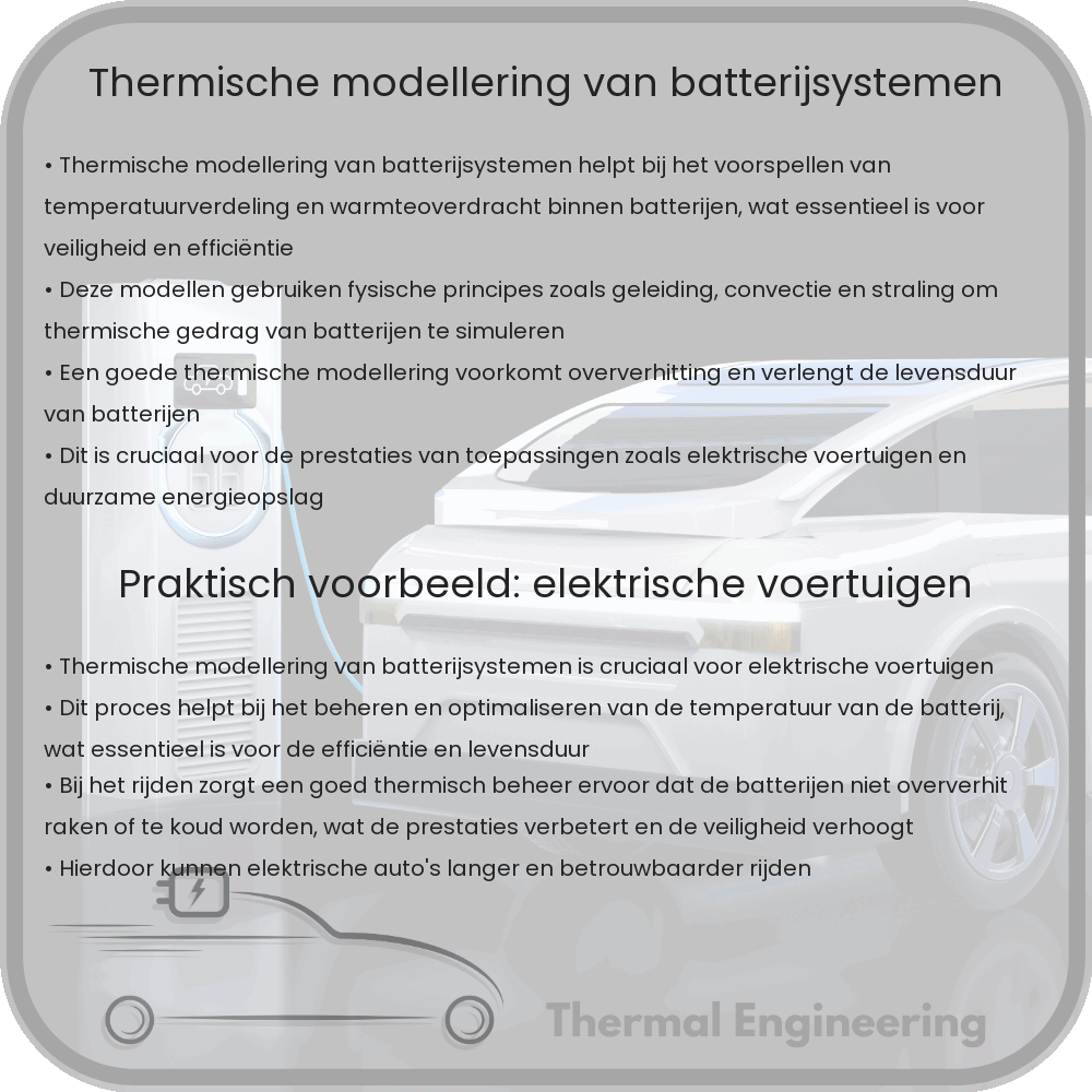 Thermische modellering van batterijsystemen