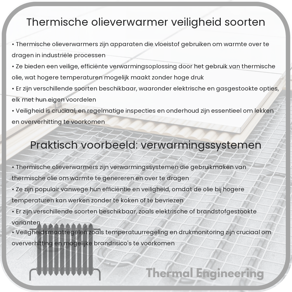 Thermische Olieverwarmer | Veiligheid, Soorten