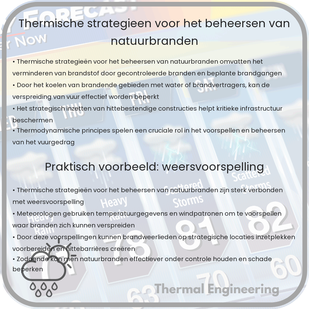 Thermische strategieën voor het beheersen van natuurbranden