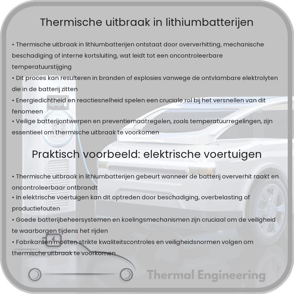 Thermische uitbraak in lithiumbatterijen