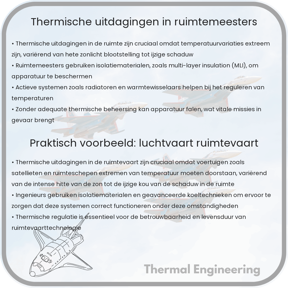 Thermische uitdagingen in ruimtemeesters