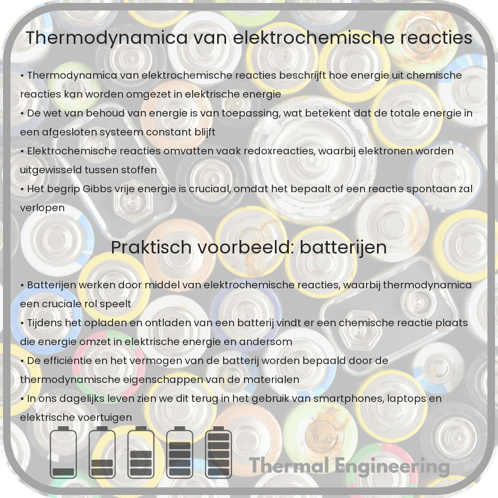 Thermodynamica van elektrochemische reacties