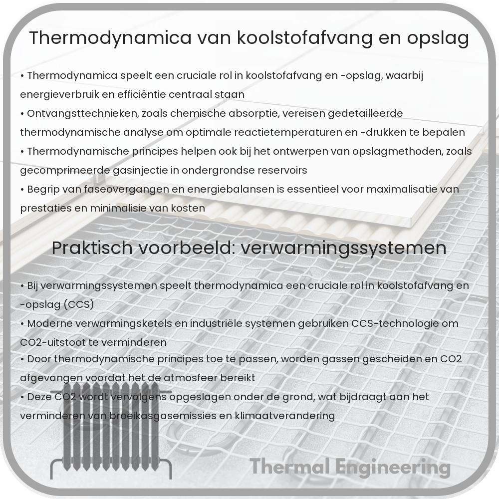 Thermodynamica van koolstofafvang en -opslag