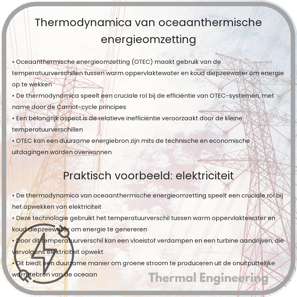 Thermodynamica van oceaanthermische energieomzetting