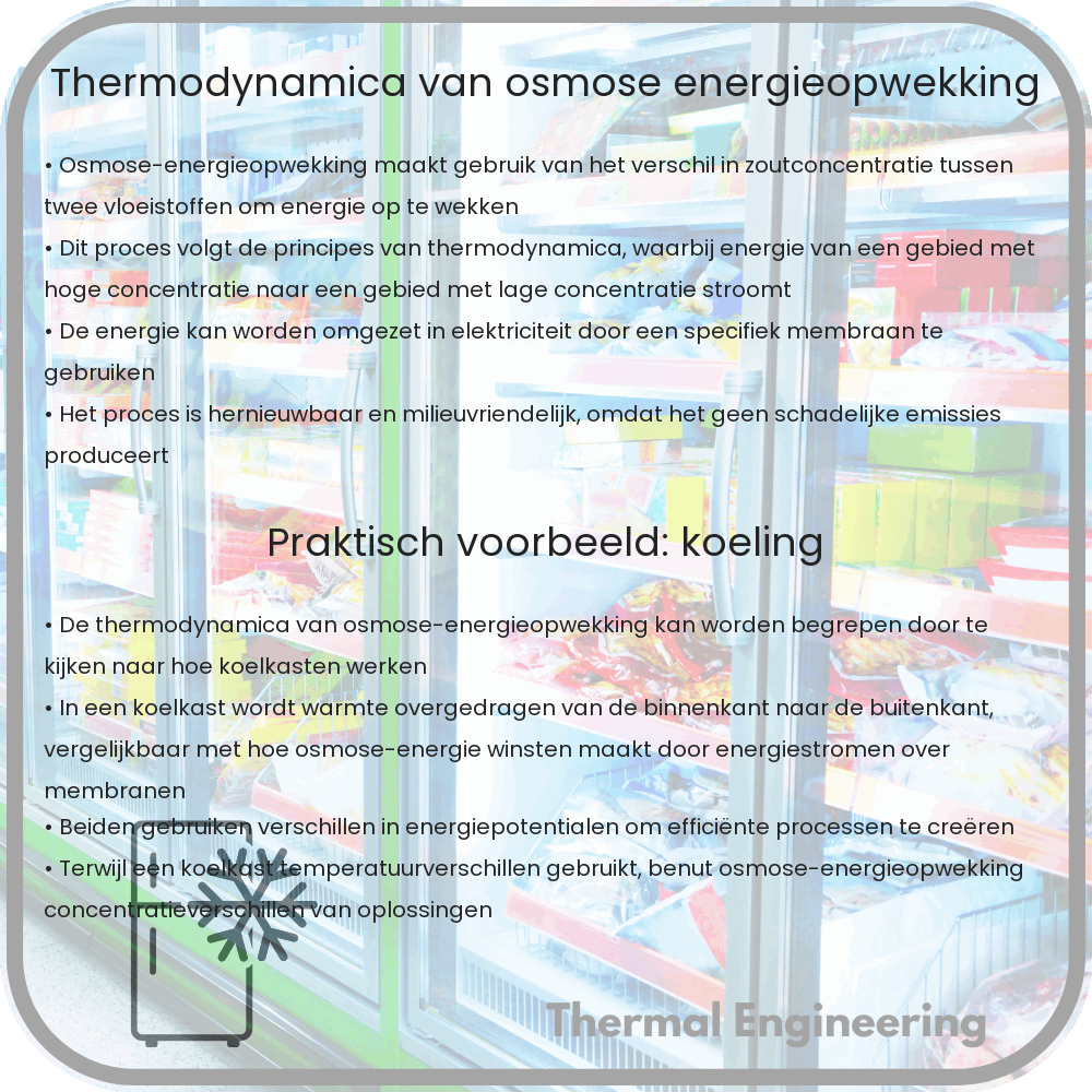 Thermodynamica van osmose-energieopwekking