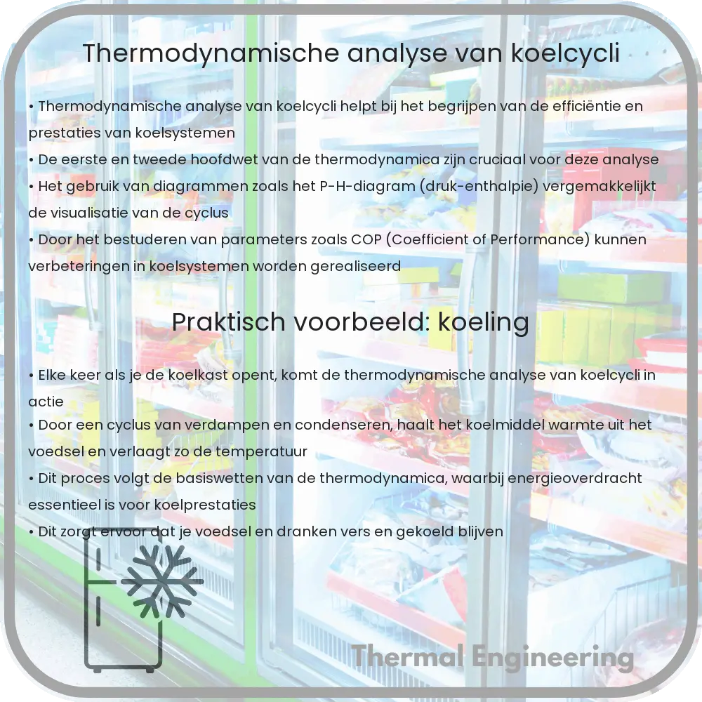 Thermodynamische analyse van koelcycli