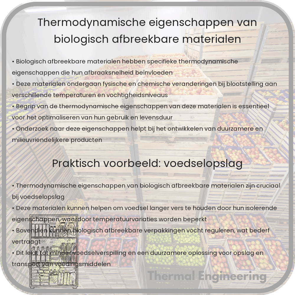 Thermodynamische eigenschappen van biologisch afbreekbare materialen