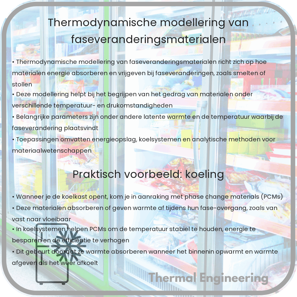 Thermodynamische modellering van faseveranderingsmaterialen