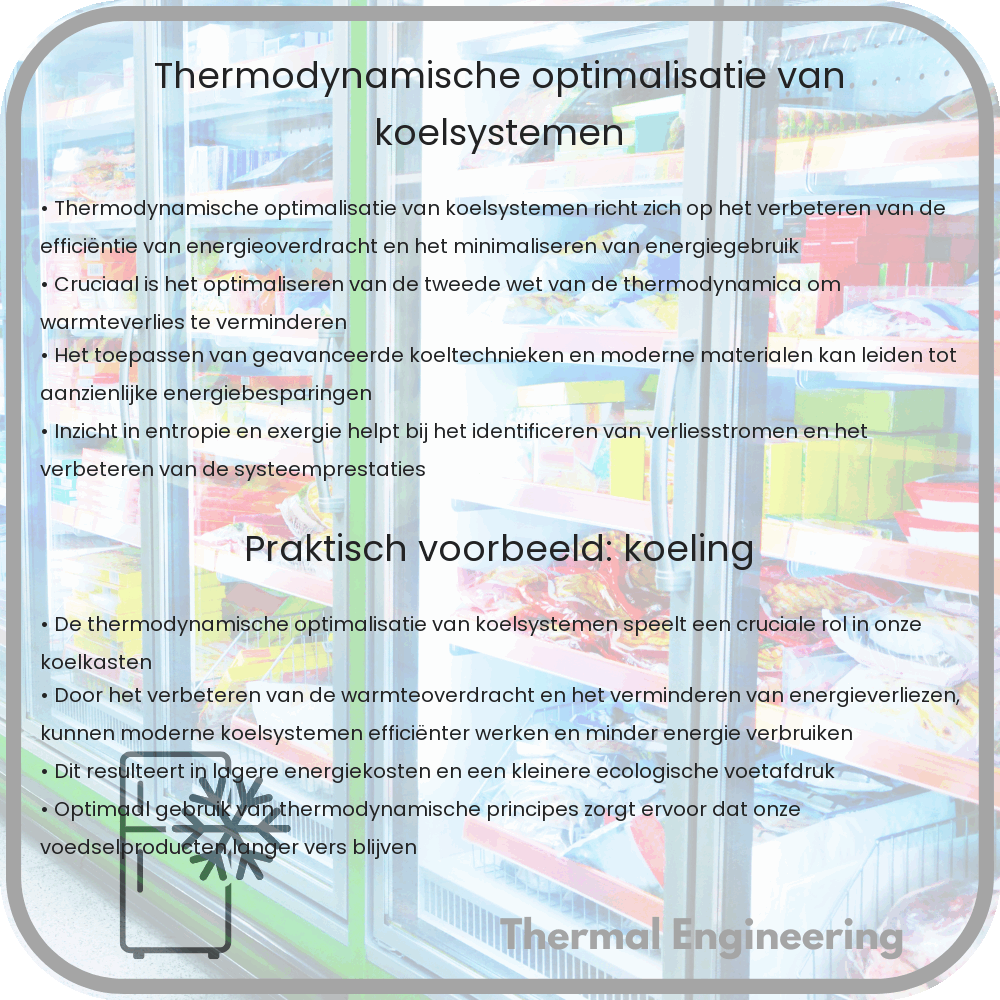 Thermodynamische optimalisatie van koelsystemen