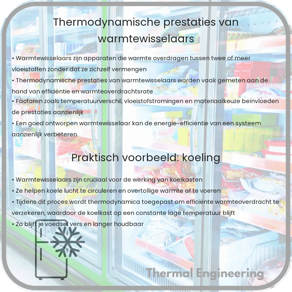 Thermodynamische prestaties van warmtewisselaars