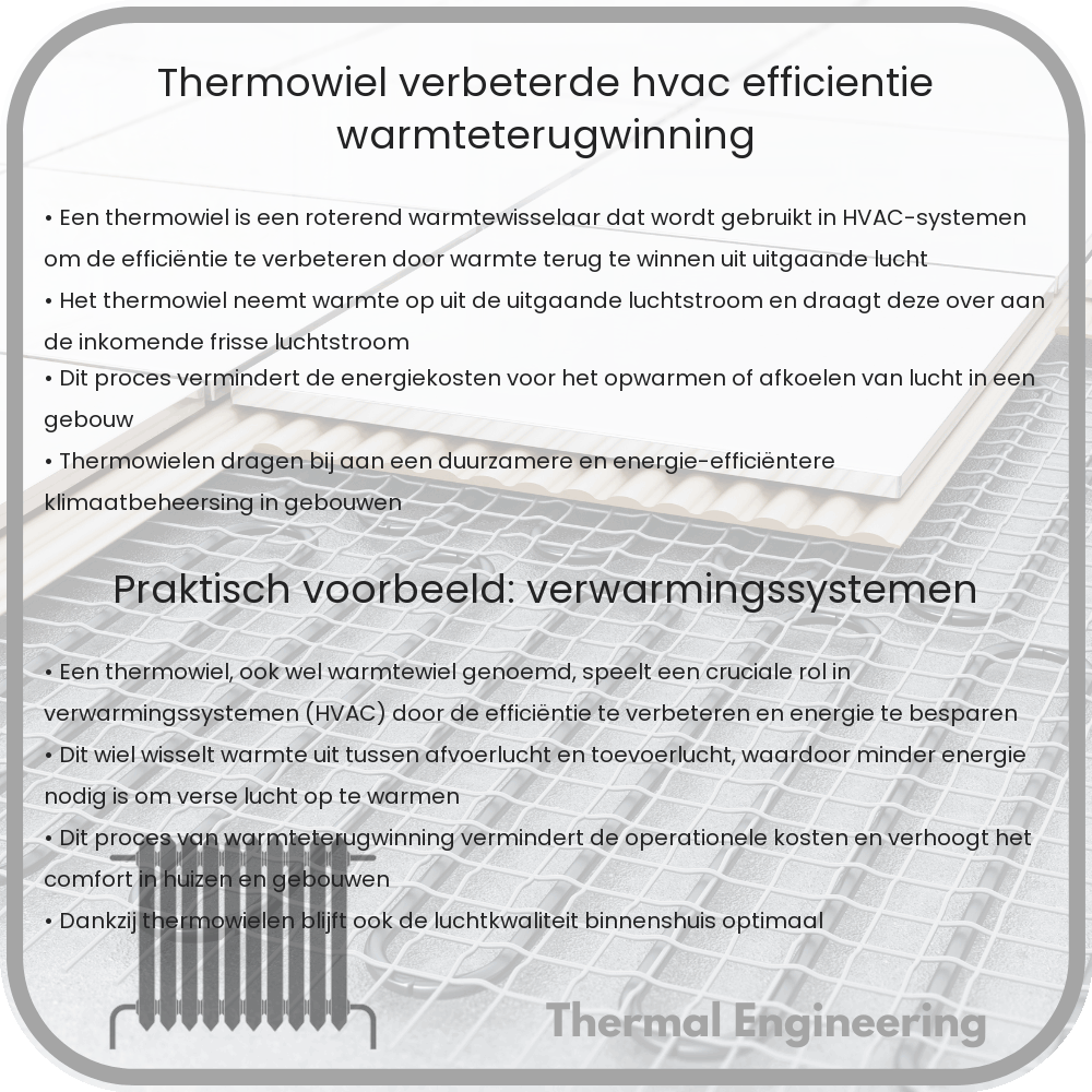 Thermowiel | Verbeterde HVAC-efficiëntie & Warmteterugwinning