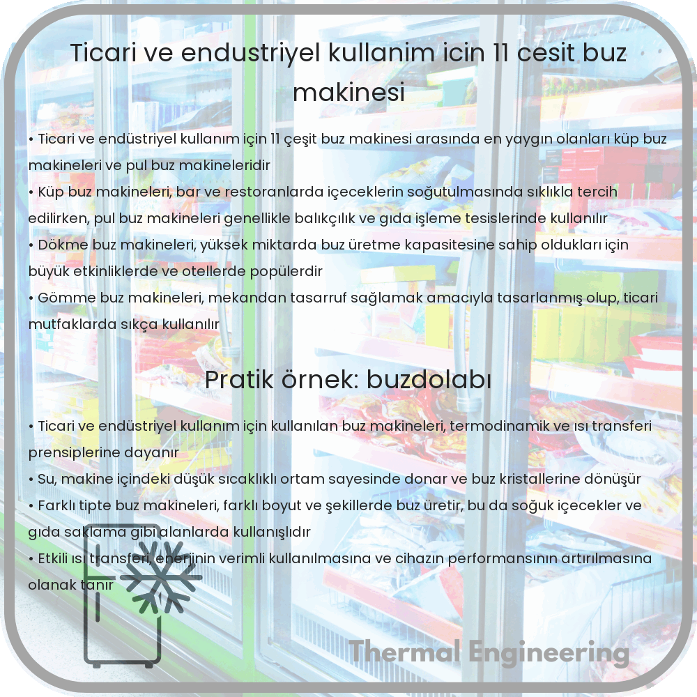 Ticari ve Endüstriyel Kullanım için 11 Çeşit Buz Makinesi