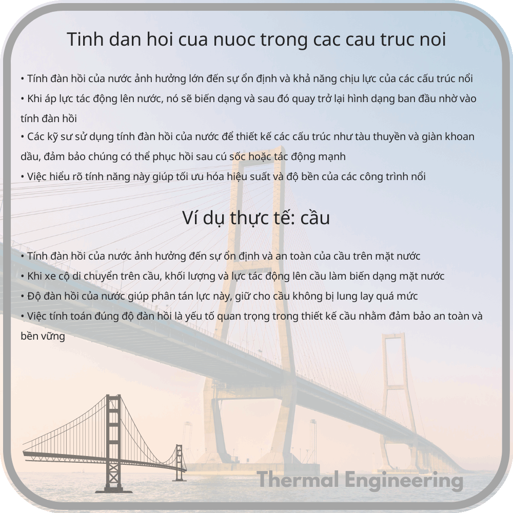 Tính đàn hồi của nước trong các cấu trúc nổi