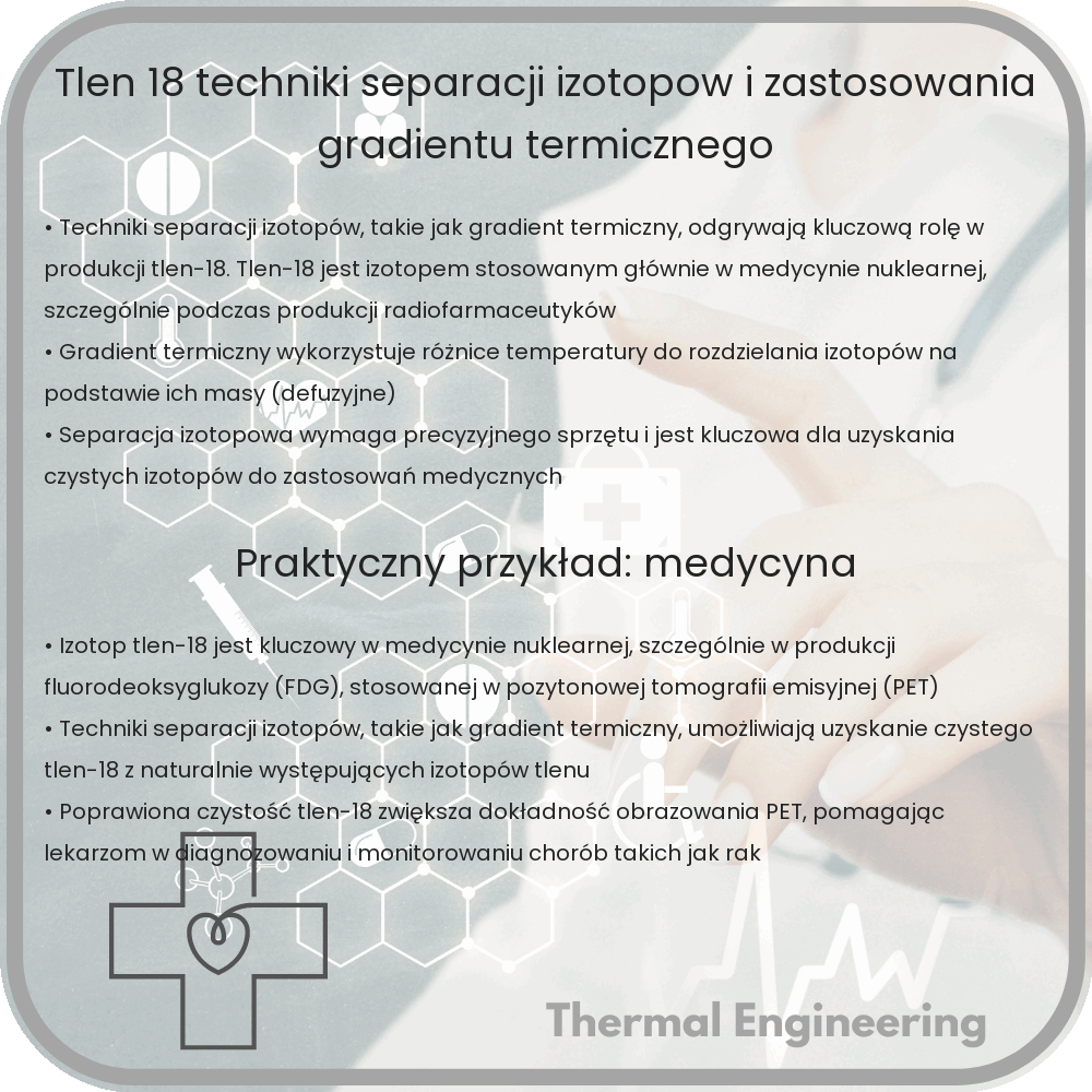 Tlen-18 | Techniki Separacji Izotopów i Zastosowania Gradientu Termicznego