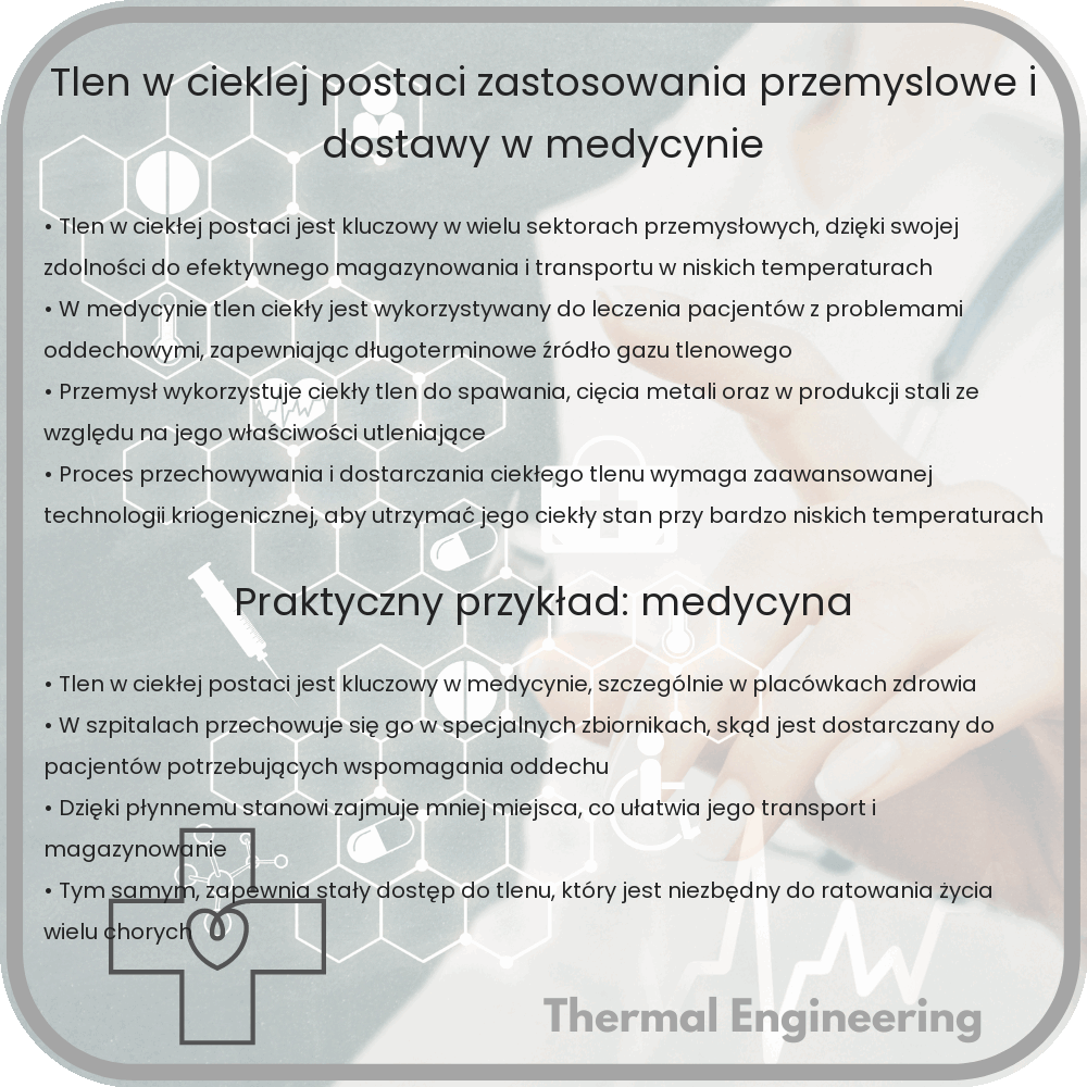 Tlen w Ciekłej Postaci | Zastosowania Przemysłowe i Dostawy w Medycynie