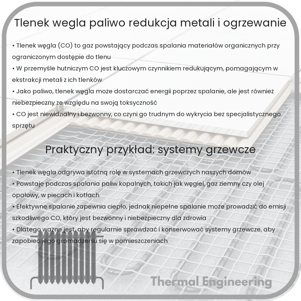 Tlenek Węgla | Paliwo, Redukcja Metali i Ogrzewanie