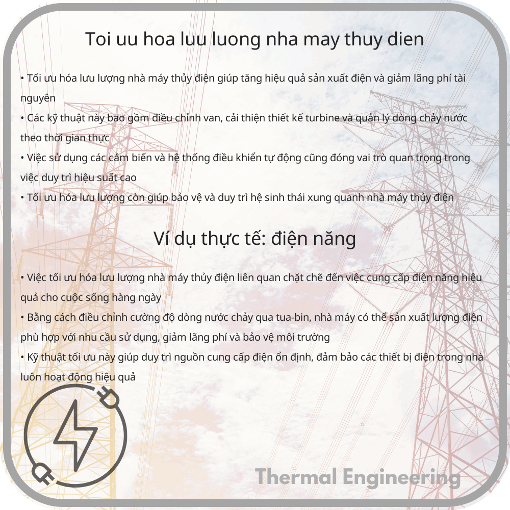 Tối ưu hóa lưu lượng nhà máy thủy điện