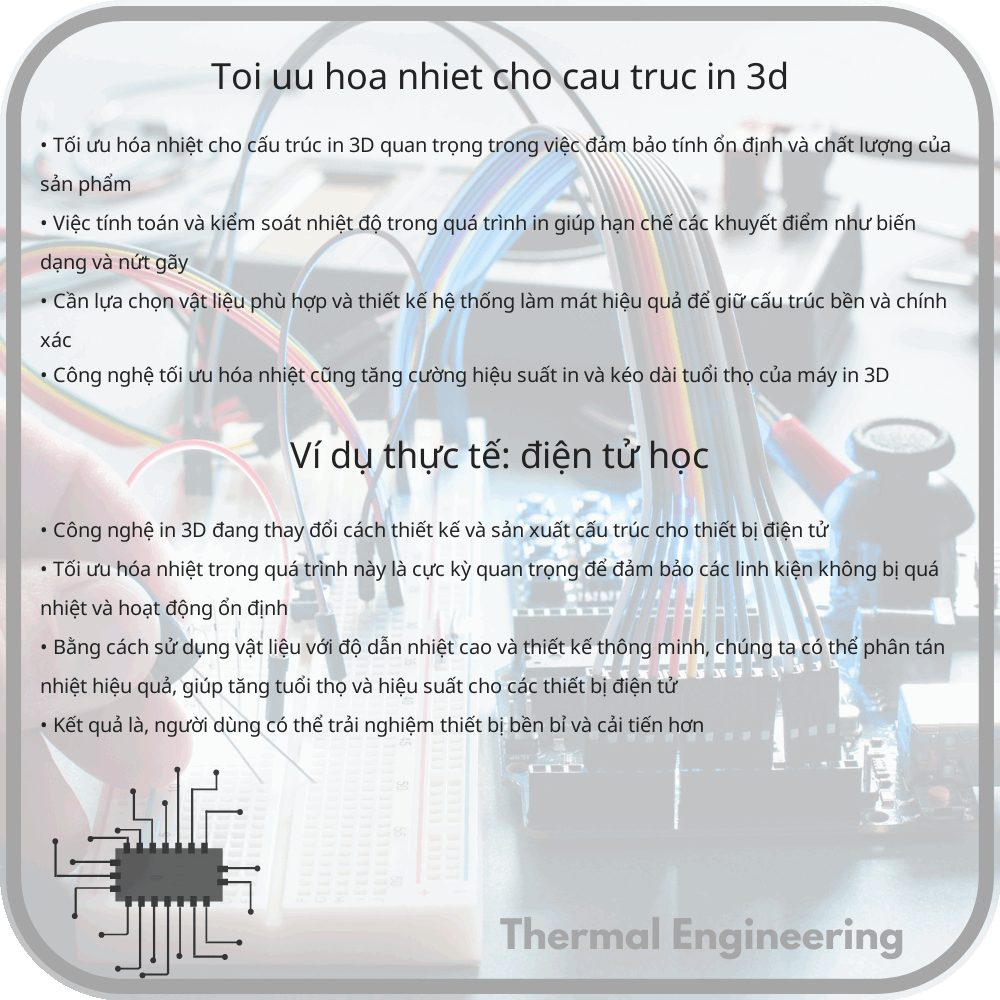 Tối ưu hóa nhiệt cho cấu trúc in 3D