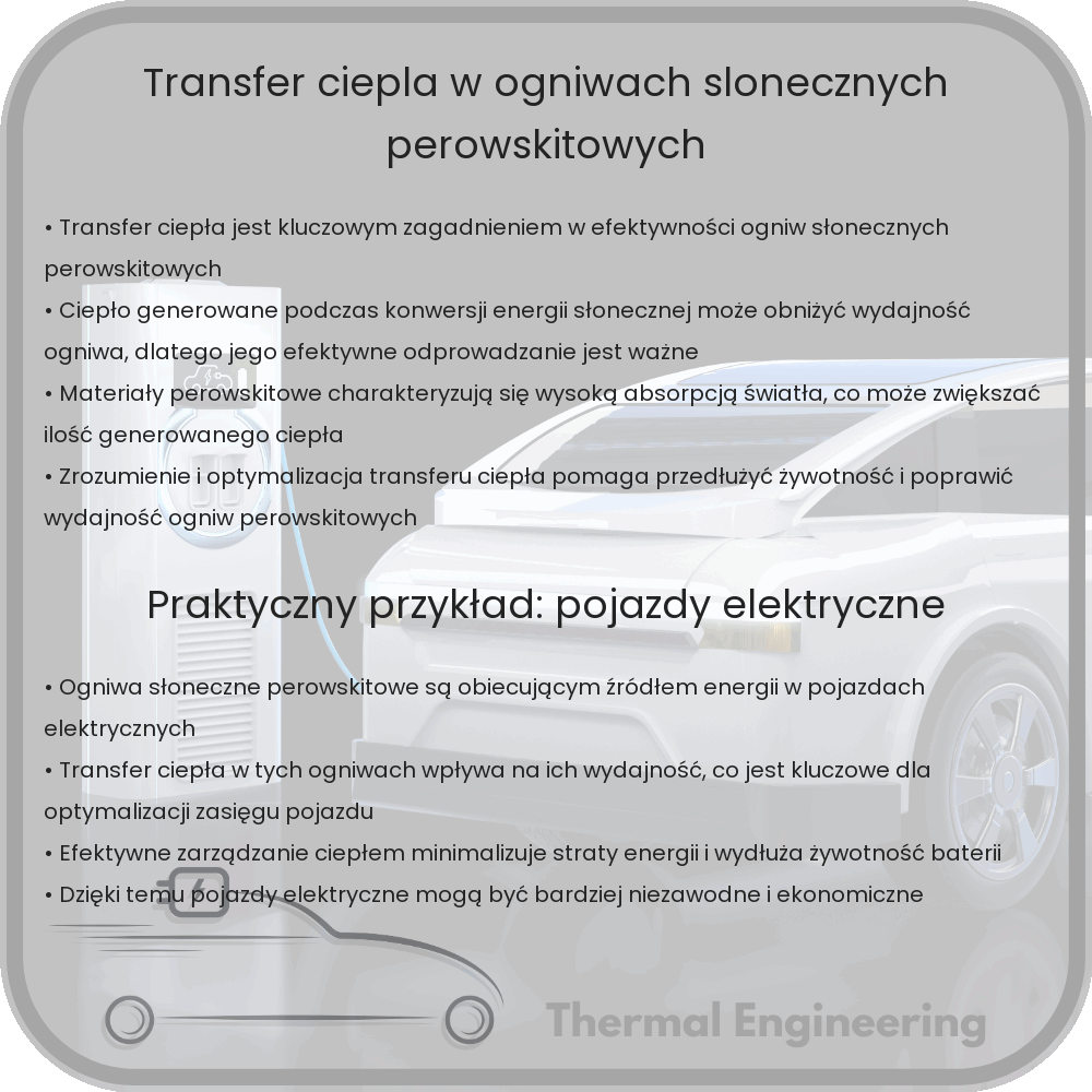 Transfer ciepła w ogniwach słonecznych perowskitowych