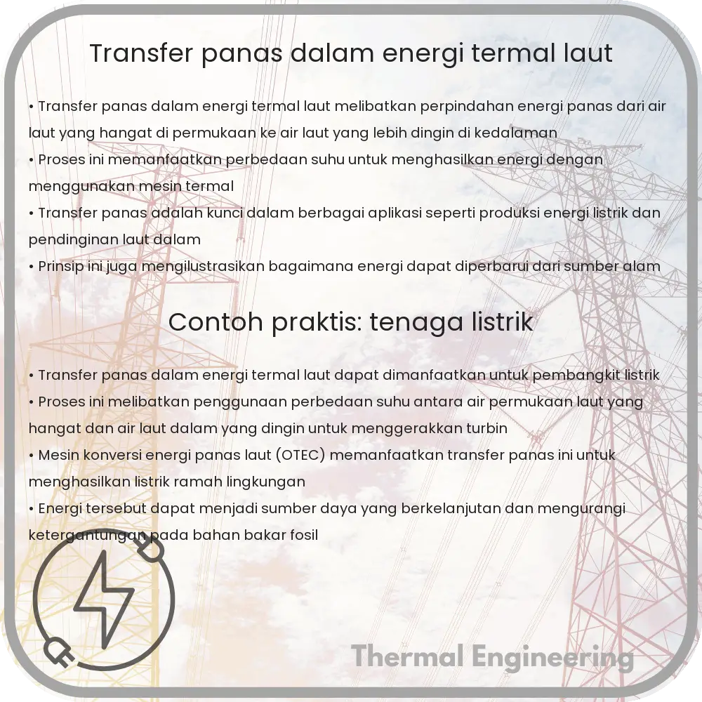Transfer Panas dalam Energi Termal Laut
