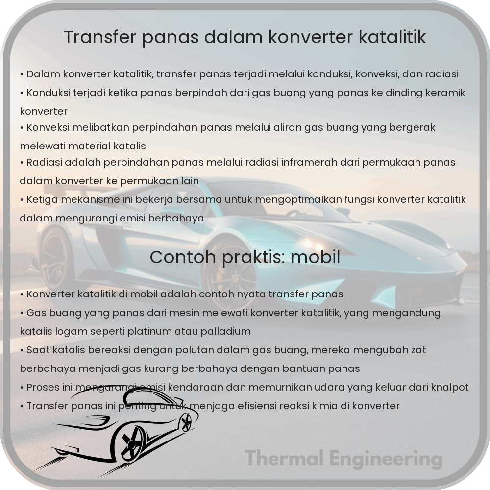 Transfer Panas dalam Konverter Katalitik