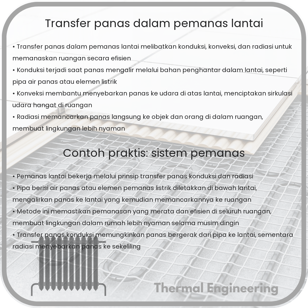 Transfer Panas dalam Pemanas Lantai