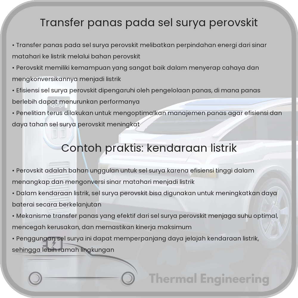 Transfer Panas pada Sel Surya Perovskit