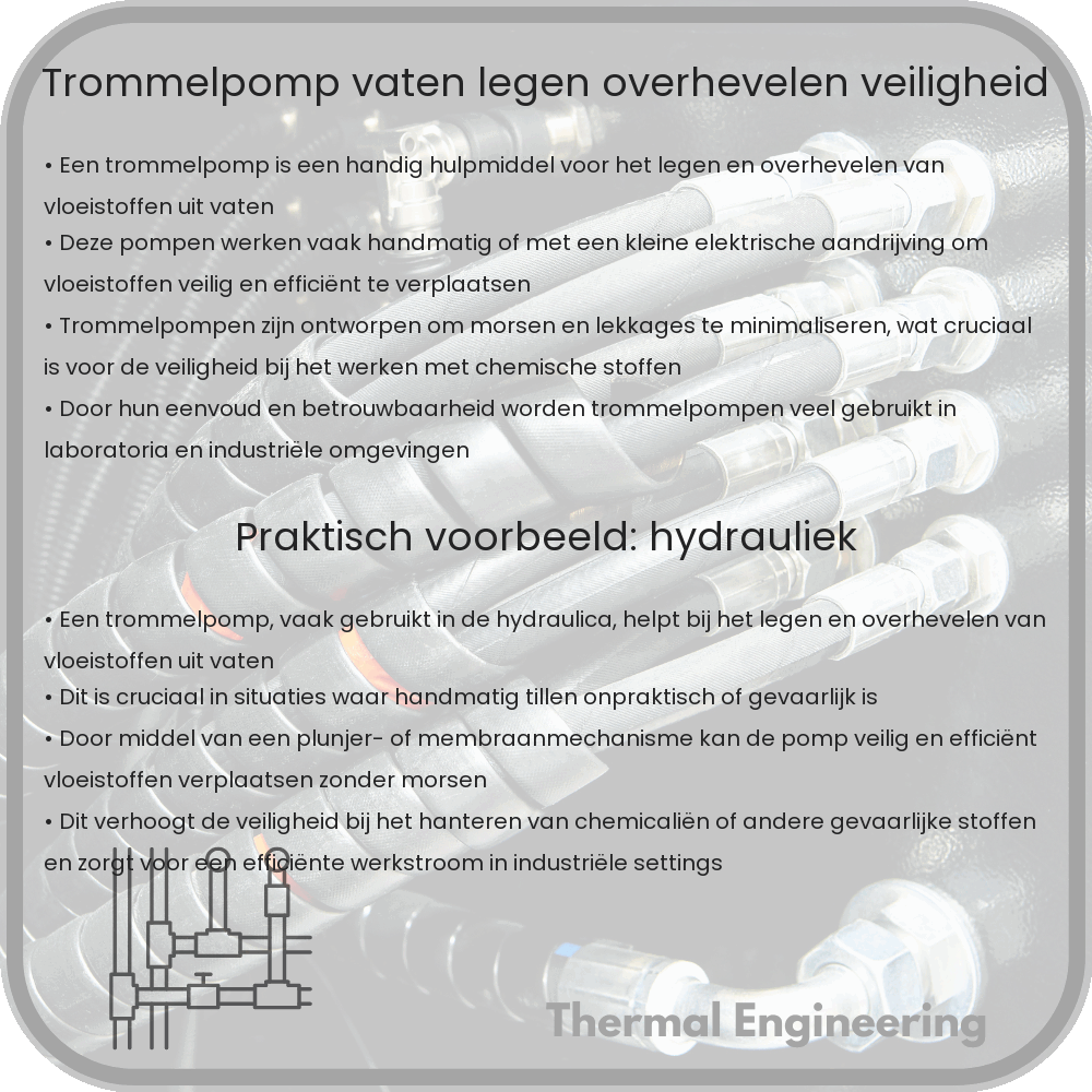 Trommelpomp | Vaten Legen, Overhevelen & Veiligheid