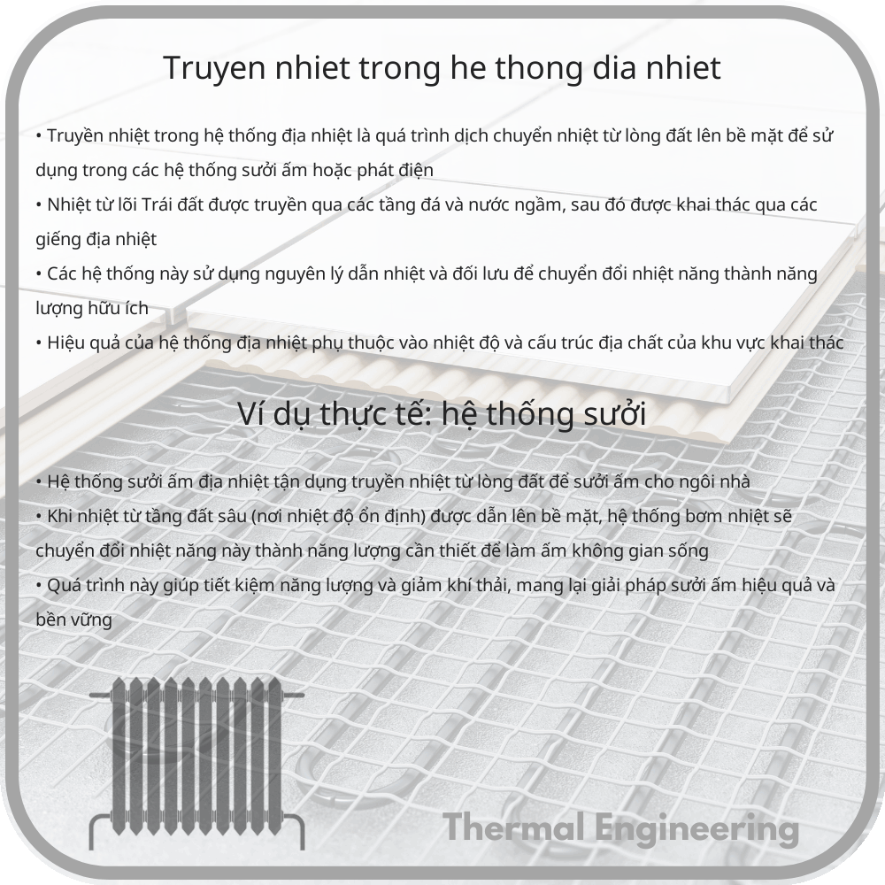 Truyền nhiệt trong hệ thống địa nhiệt