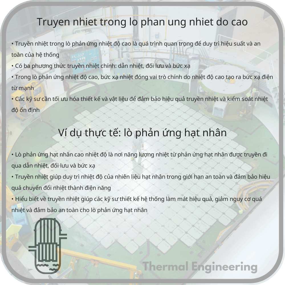 Truyền nhiệt trong lò phản ứng nhiệt độ cao