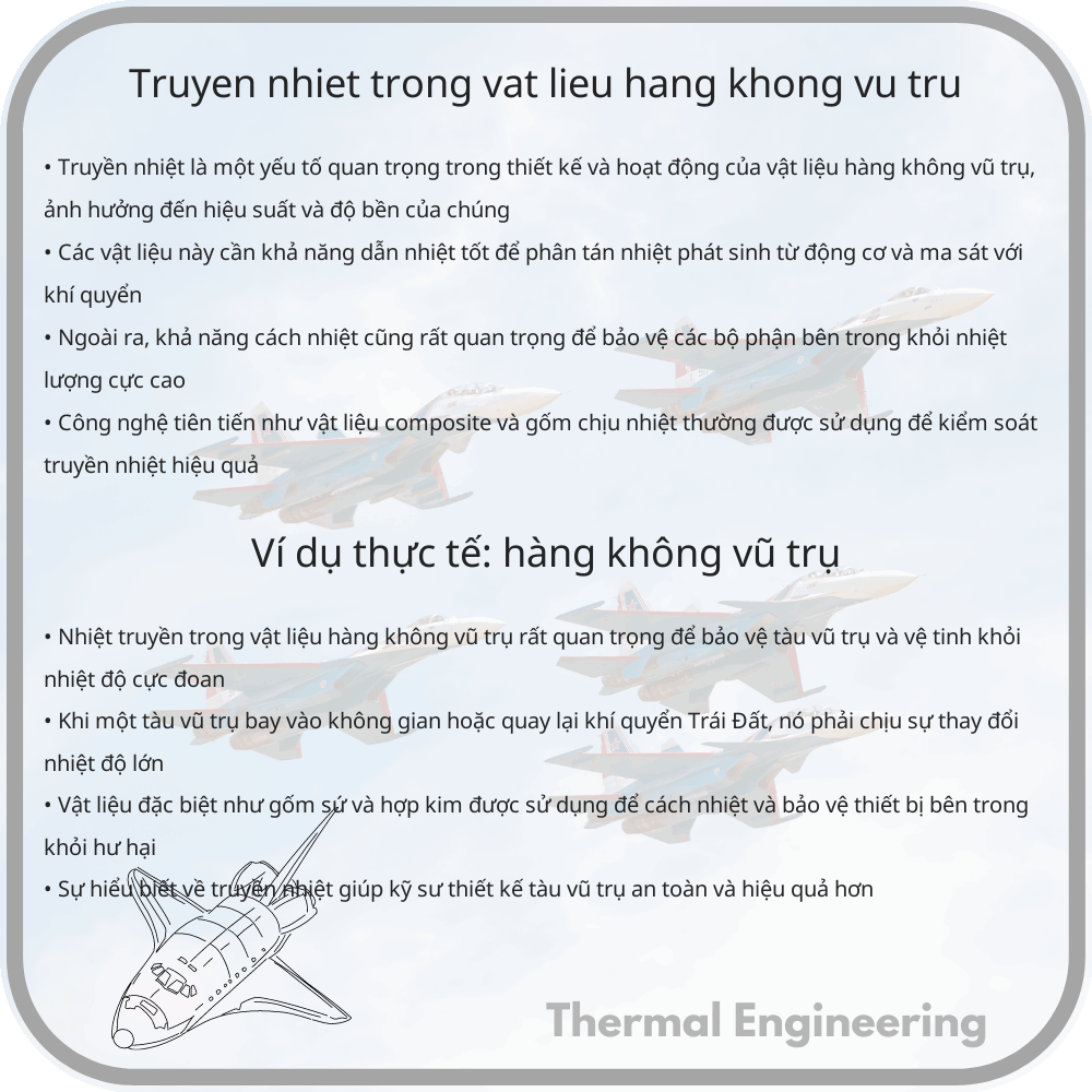 Truyền nhiệt trong vật liệu hàng không vũ trụ