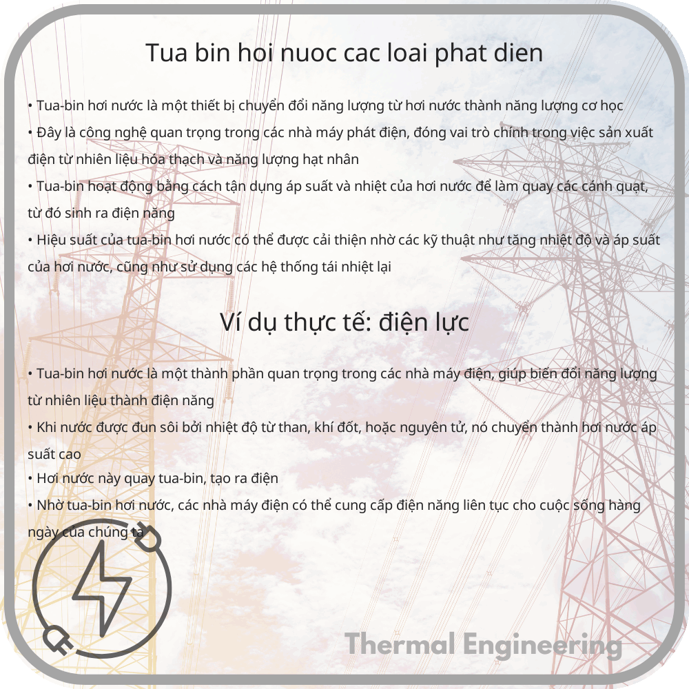 Tua-bin Hơi Nước | Các Loại Phát Điện