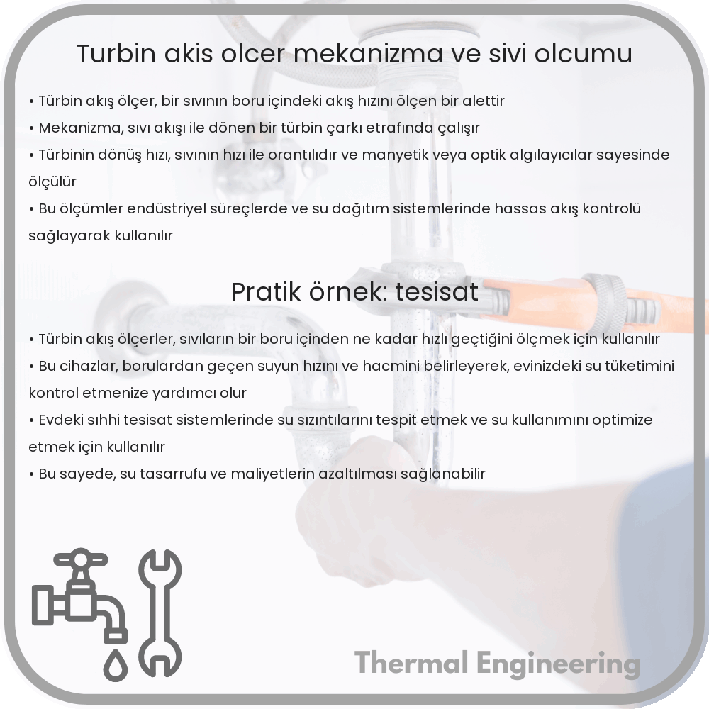 Türbin Akış Ölçer | Mekanizma ve Sıvı Ölçümü