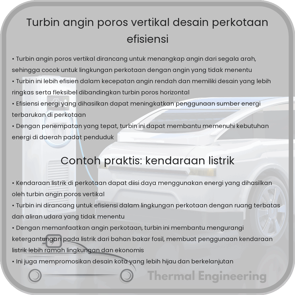 Turbin Angin Poros Vertikal | Desain Perkotaan & Efisiensi