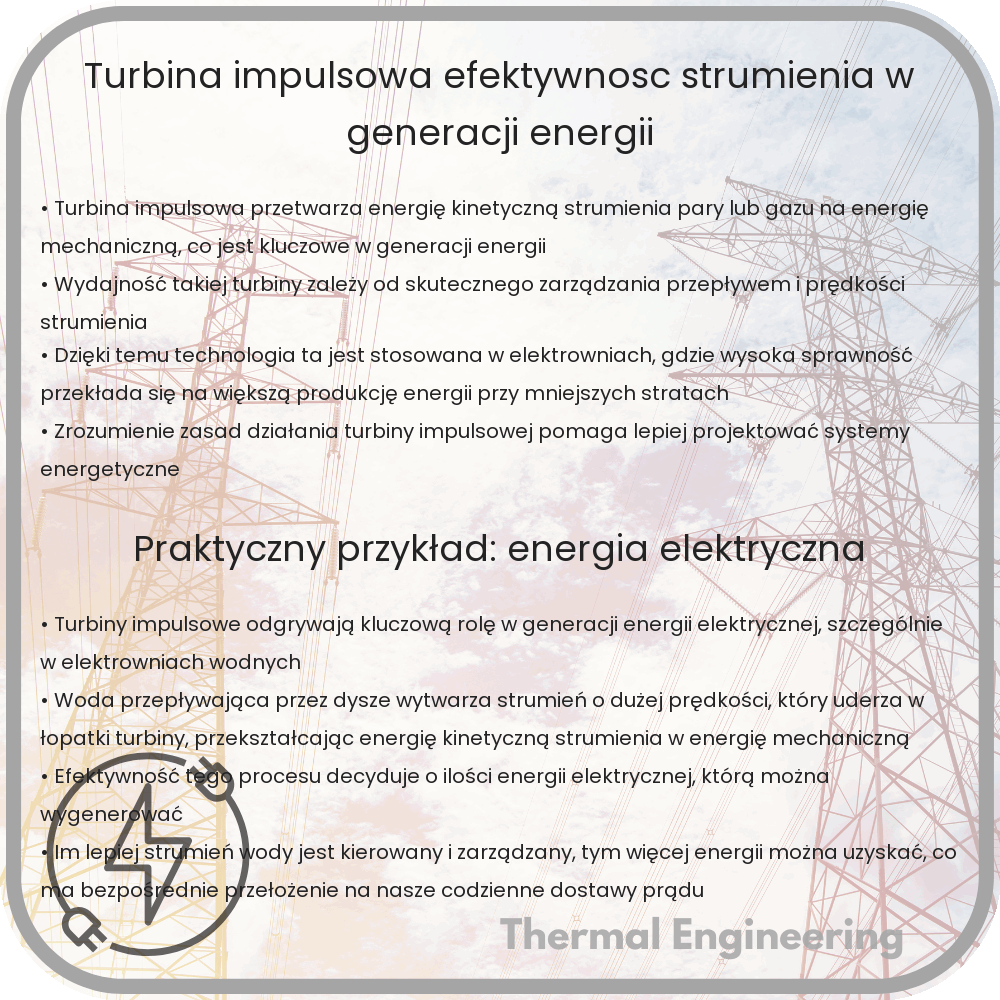 Turbina Impulsowa | Efektywność Strumienia w Generacji Energii