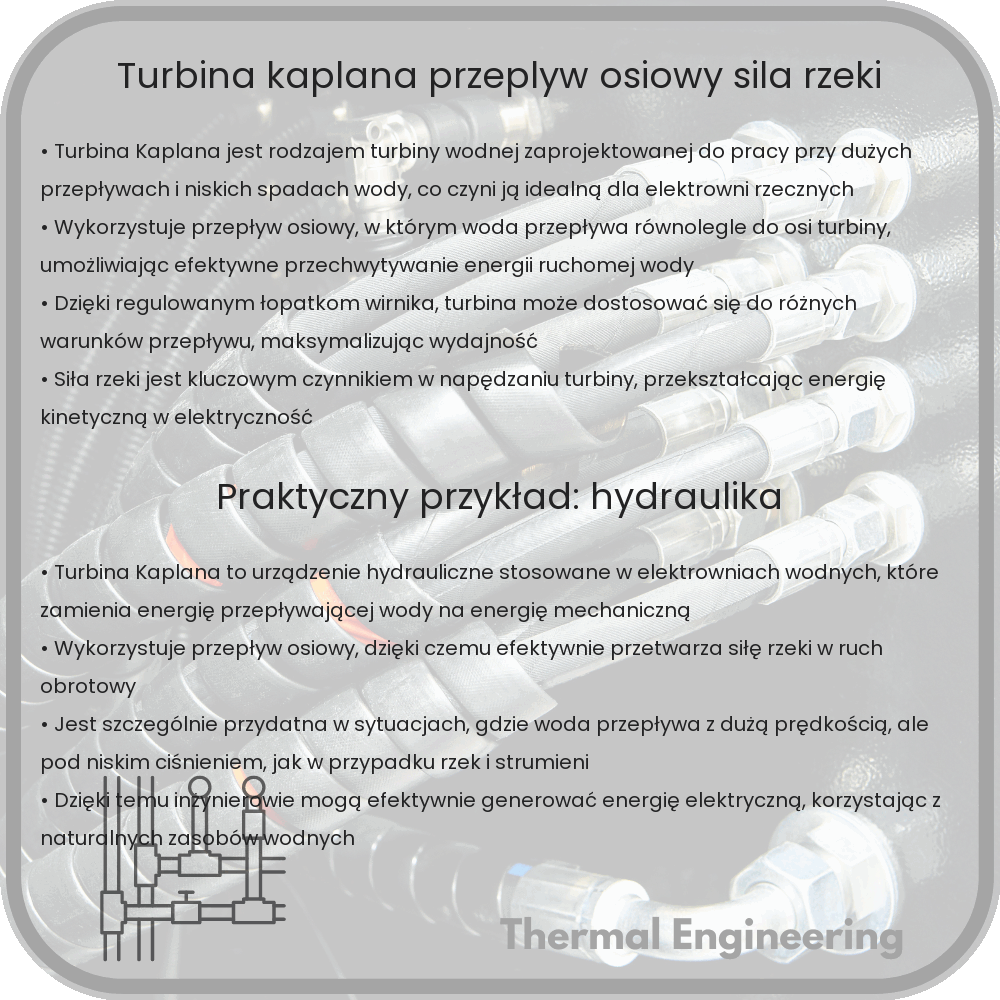 Turbina Kaplana | Przepływ Osiowy, Siła Rzeki