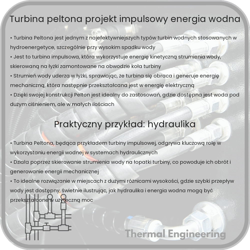Turbina Peltona | Projekt Impulsowy, Energia Wodna