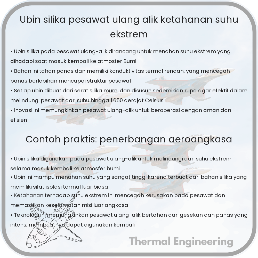 Ubin Silika | Pesawat Ulang-Alik, Ketahanan Suhu Ekstrem