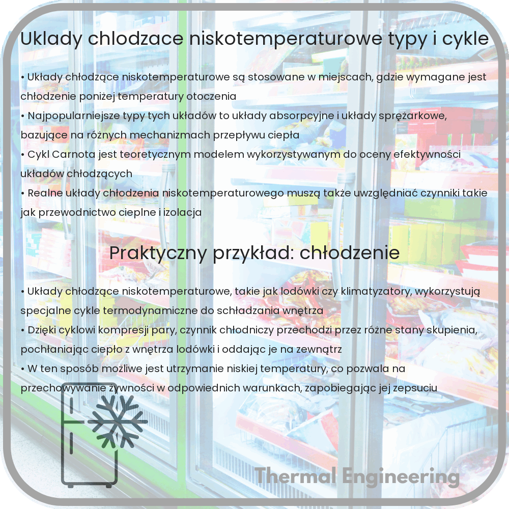 Układy chłodzące niskotemperaturowe | Typy i cykle